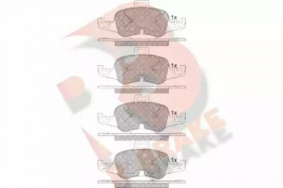 R BRAKE rb2233 -  Комплект тормозных колодок, дисковый тормоз